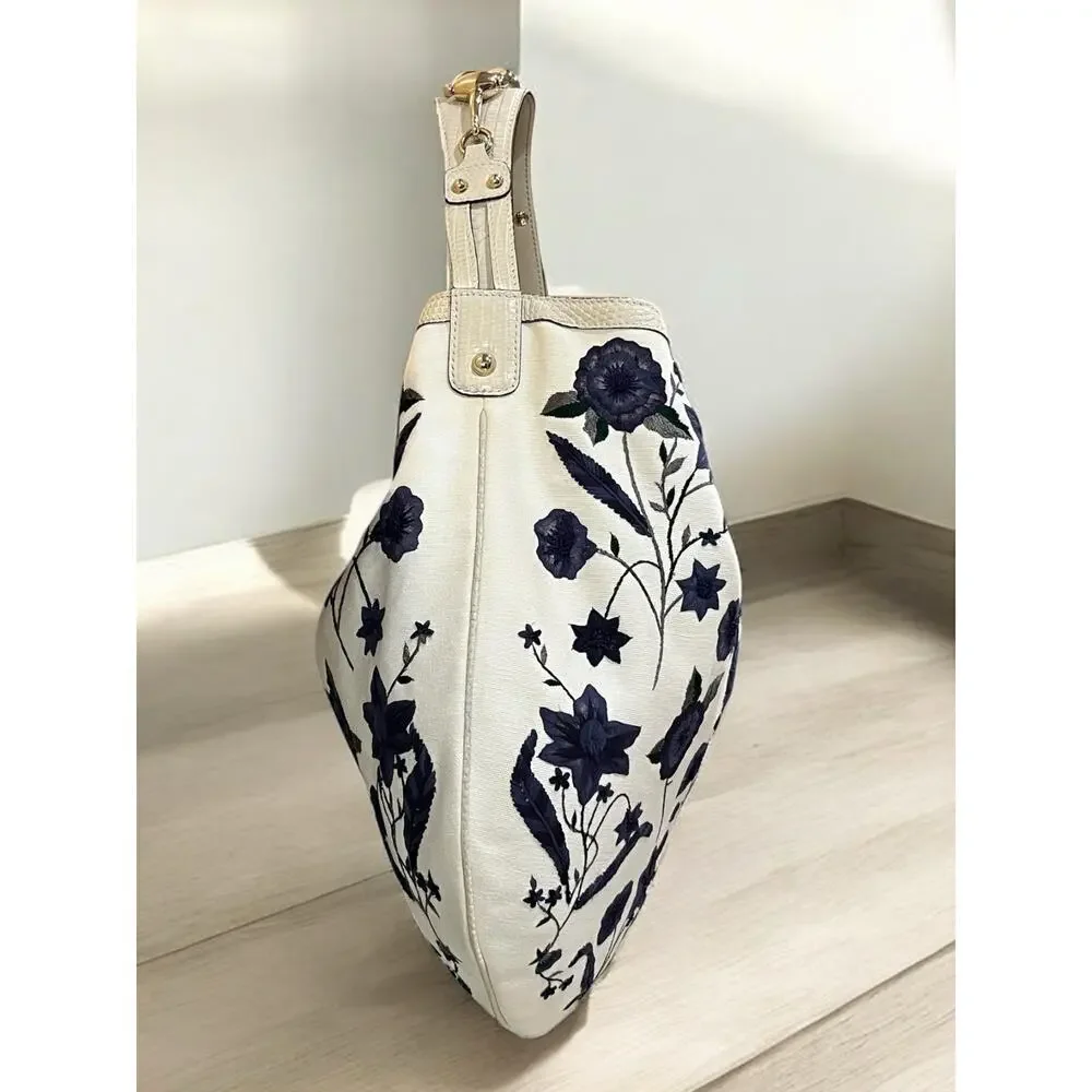 GUCCI 171295 Flora Wave Hobo Bag